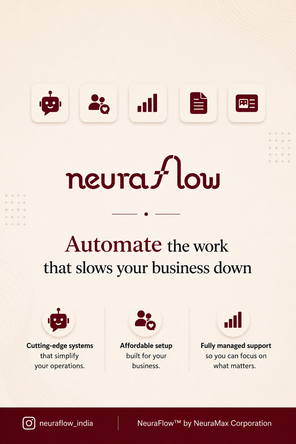 NeuraFlow service brochure cover